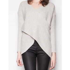 Pink martini wrap front sweater